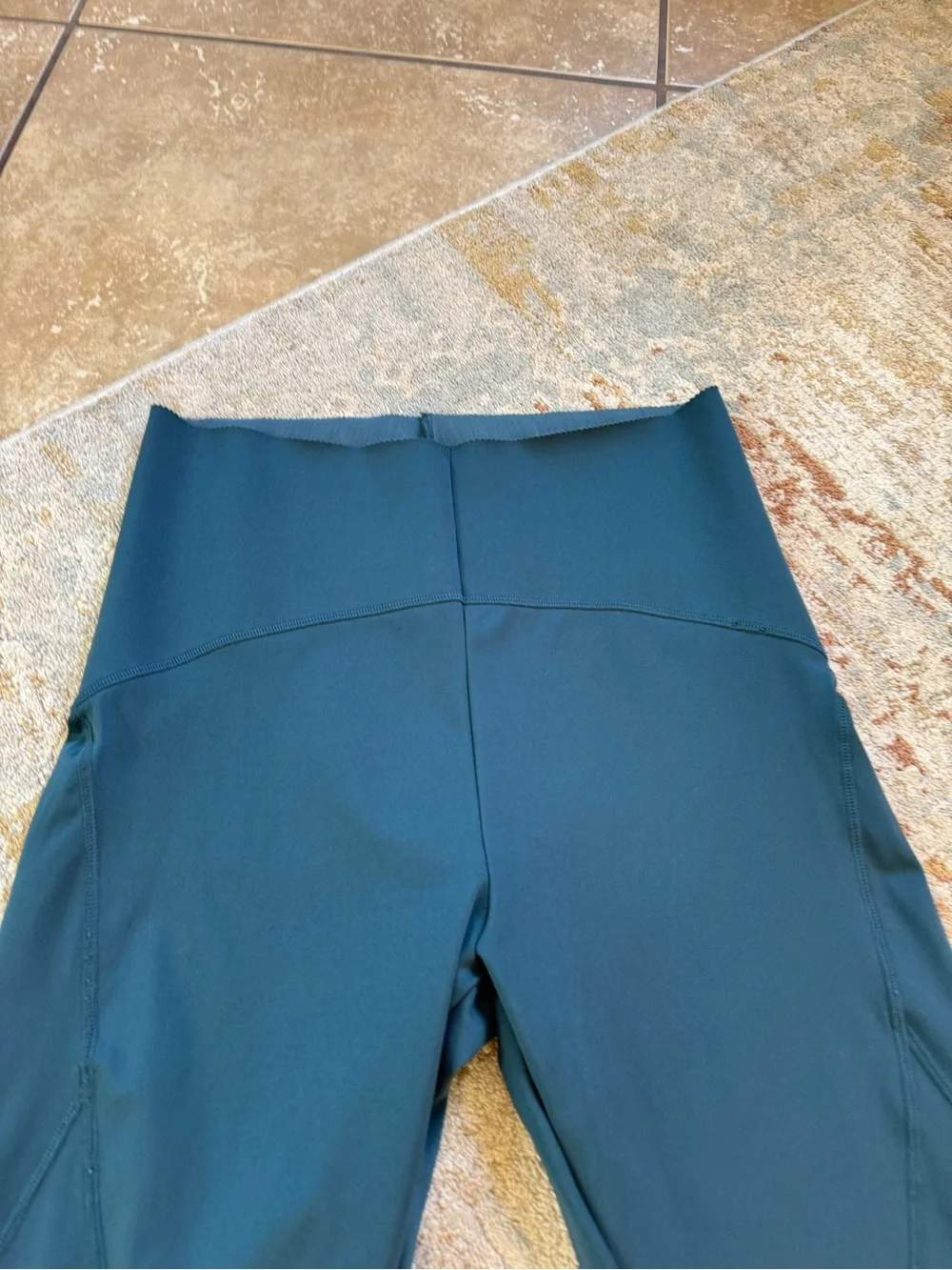 OYSHO Women’s Comfortlux High Rise Dark Ocean Blue Green Leggings - Picture 7 of 12